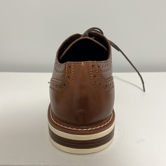 Reaction Kenneth Cole - Clyde flex lace up wing tip shoes NEW cognac - Picture 7 of 10